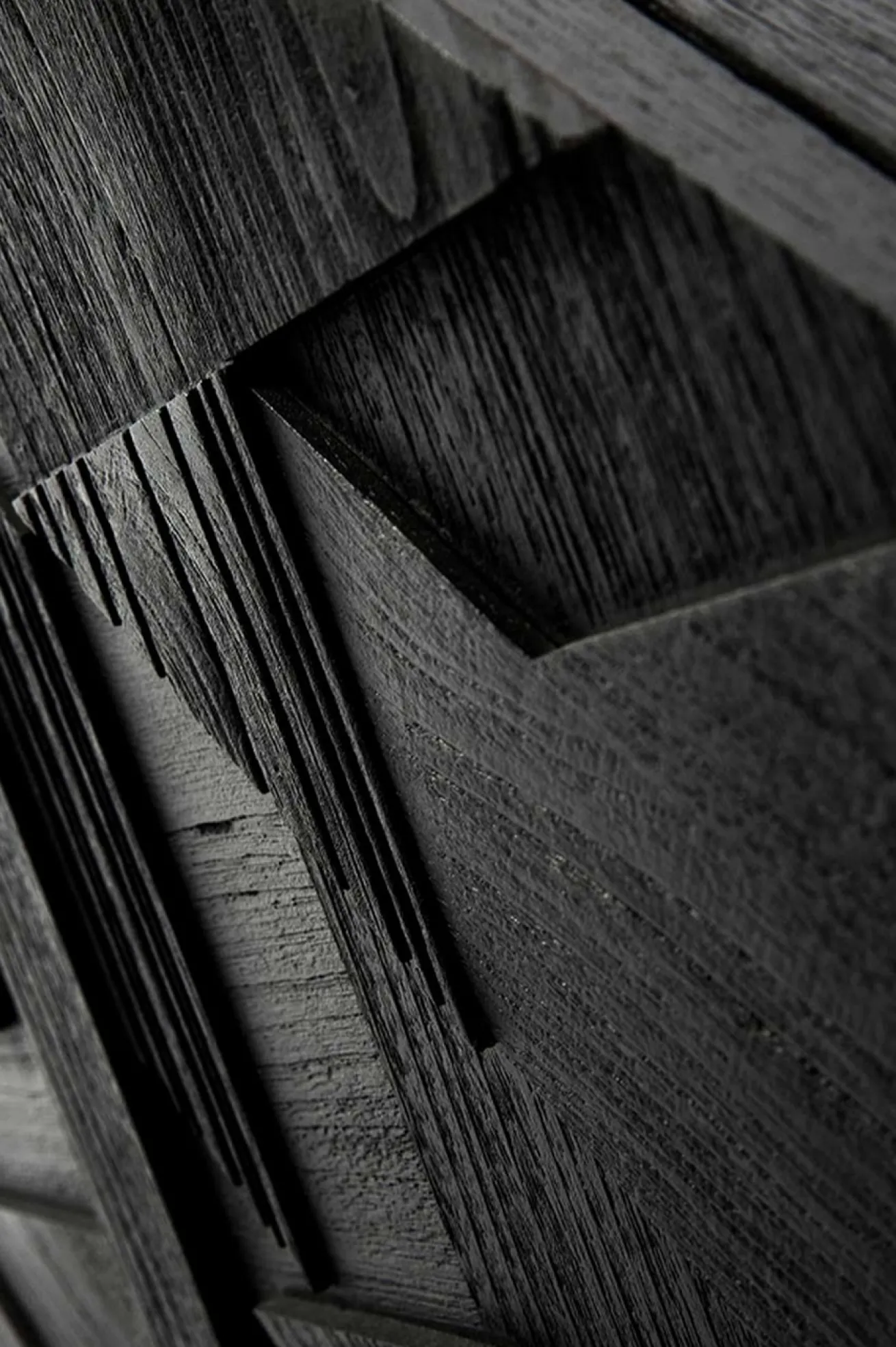 Anrichte Graphic Teak schwarz B 224 cm