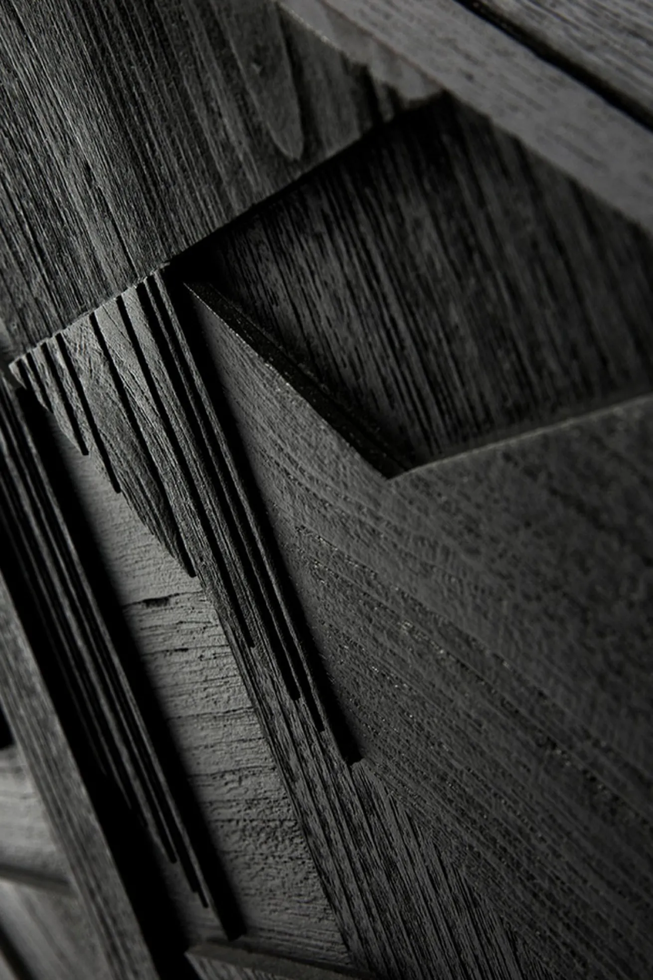 Anrichte Graphic Teak schwarz B 224 cm