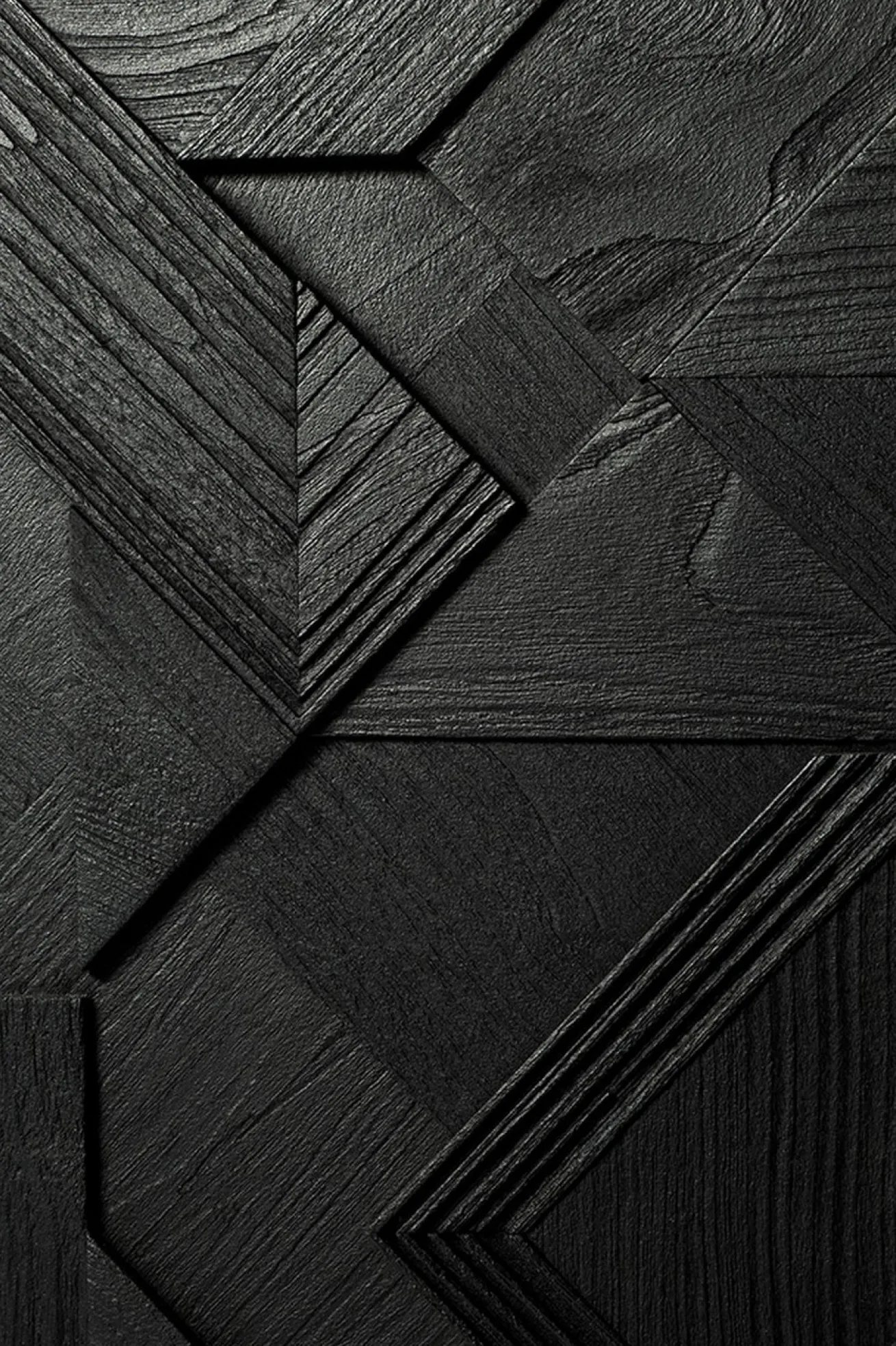 Anrichte Graphic Teak schwarz B 224 cm