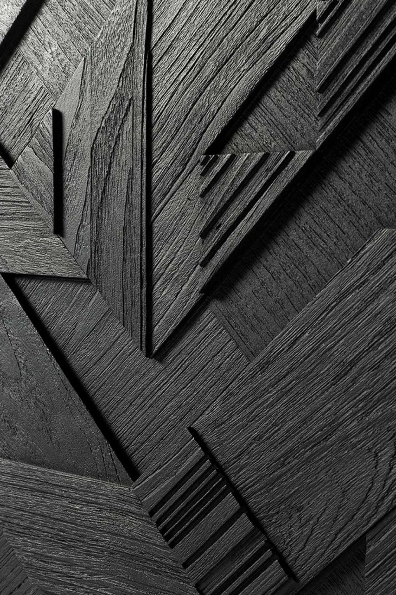 Anrichte Graphic Teak schwarz B 224 cm