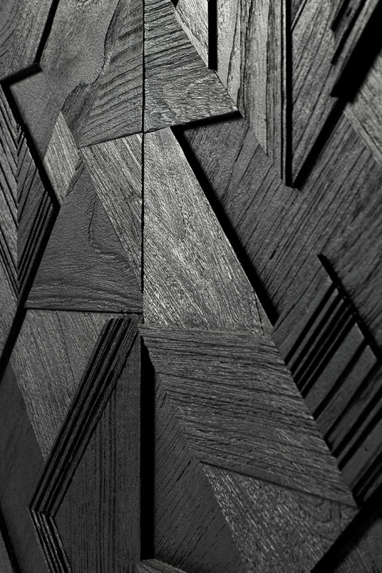 Anrichte Graphic Teak schwarz B 168 cm