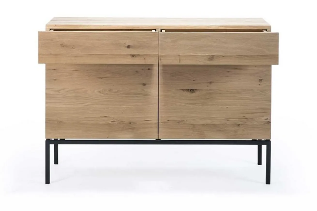 Anrichte Ligna Eiche schwarz B 110 cm