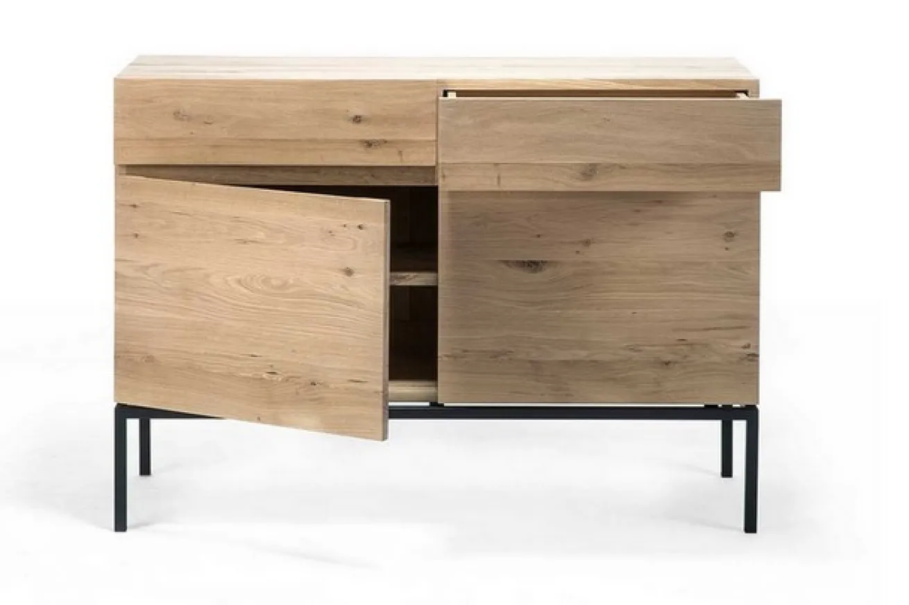 Anrichte Ligna Eiche schwarz B 110 cm