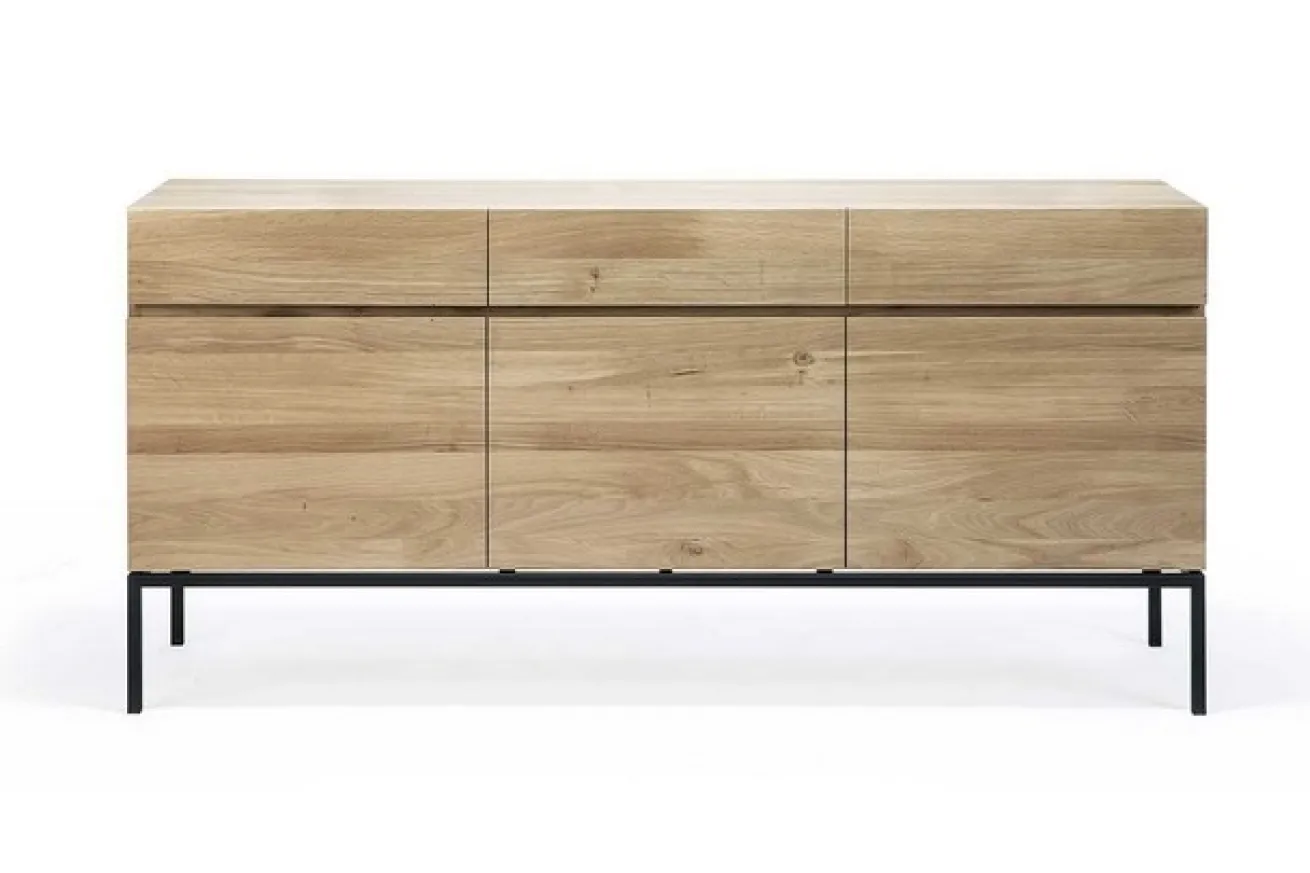 Anrichte Ligna Eiche schwarz B 165 cm