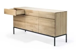 Anrichte Ligna Eiche schwarz B 165 cm