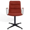 Armlehnstuhl Arva Light Stoff rot drehbar