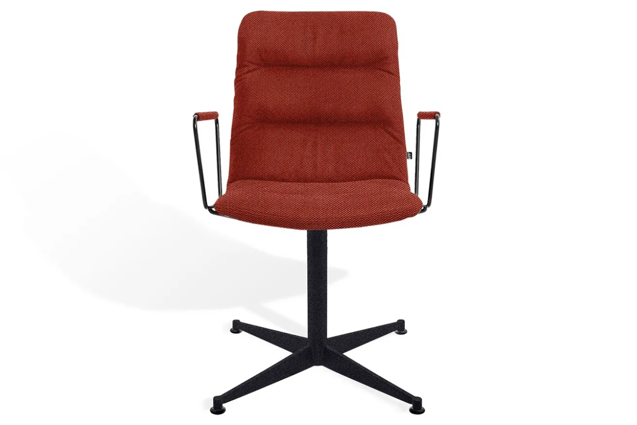 Armlehnstuhl Arva Light Stoff rot drehbar