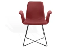 Armlehnstuhl Maverick Leder rot