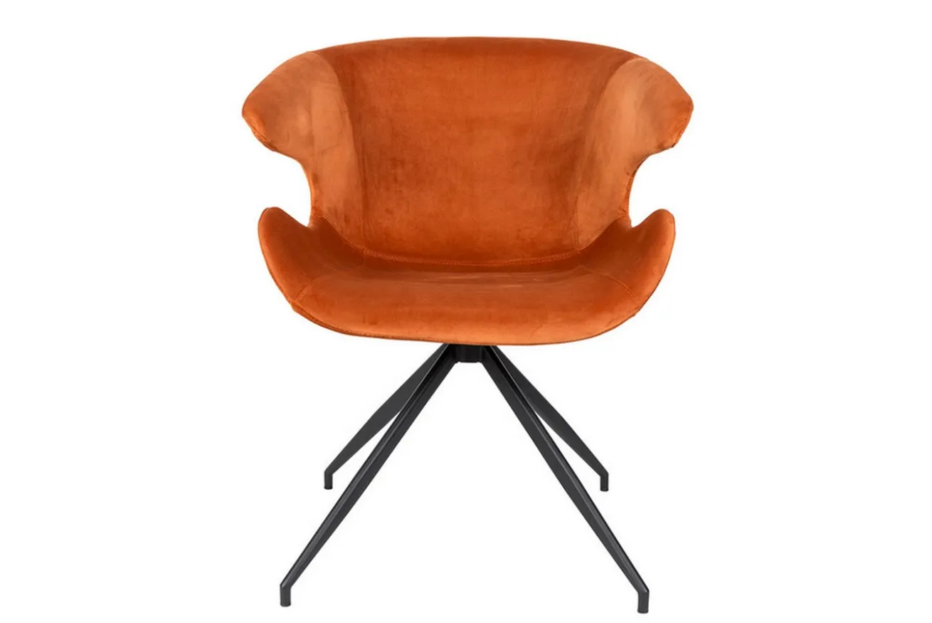 Armlehnstuhl Mia Samt orange