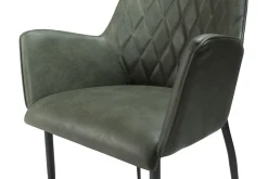 Armlehnstuhl Rombo Lederoptik grün
