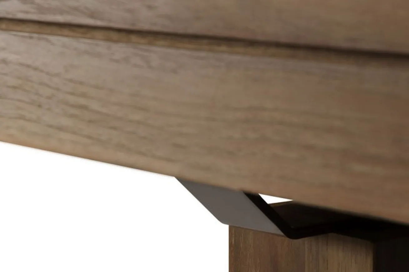 Ausziehtisch Double Teak massiv B 200 cm