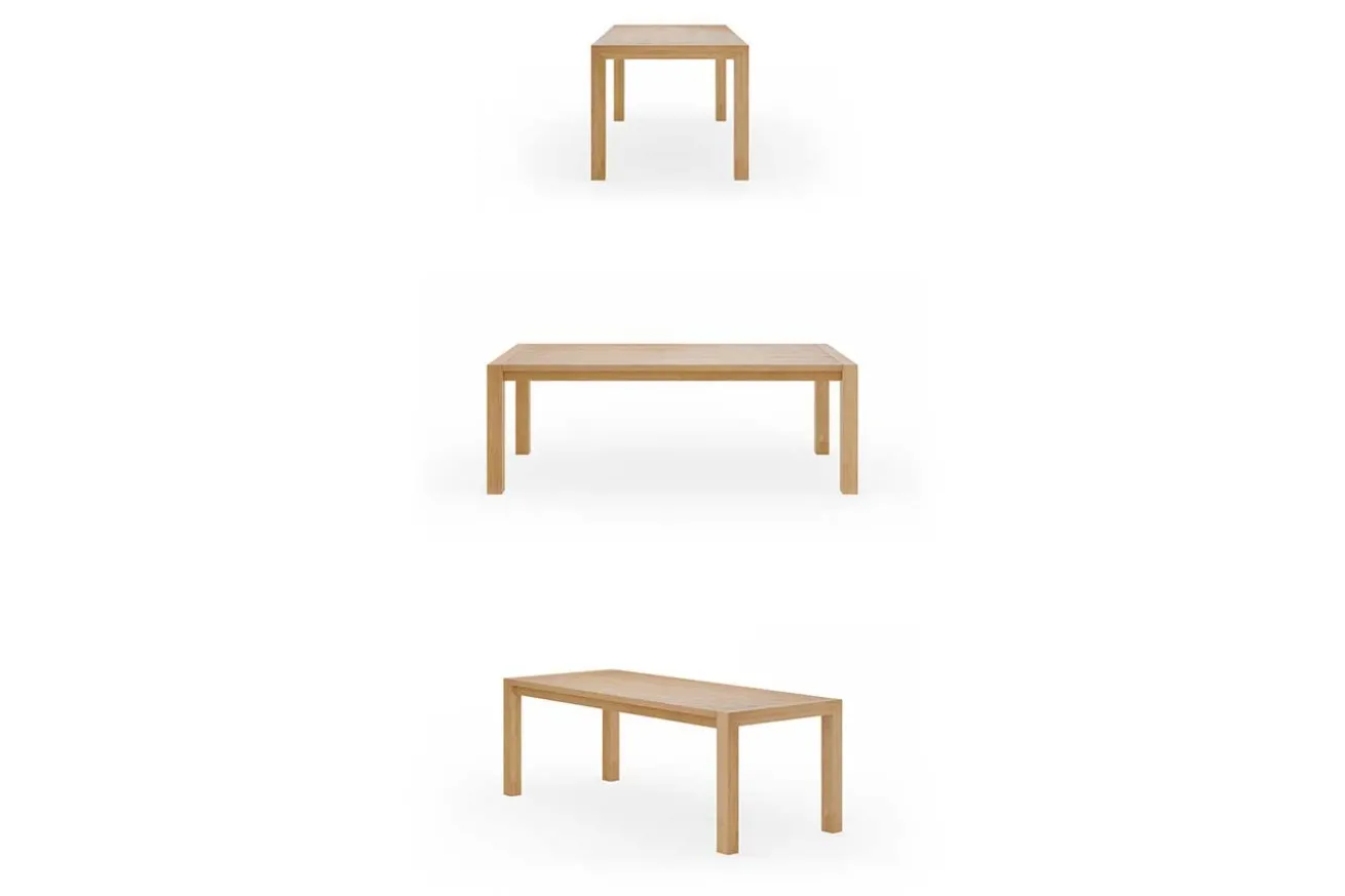 Ausziehtisch Duo Eiche hell massiv ab 160 cm konfigurierbar