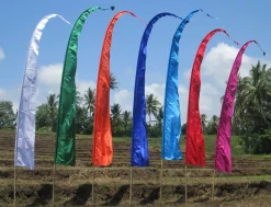Bali Fahne Sanur 6 Meter hellgrün