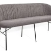 Bank Alvaro 3-Sitzer Bouclé grau