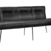 Bank D-light 3-Sitzer Leder schwarz