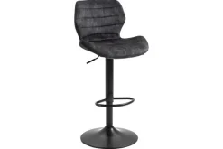 Barhocker Jennifer Verlours dunkelgrau
