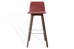 Barhocker Maverick Leder rot H 106 cm