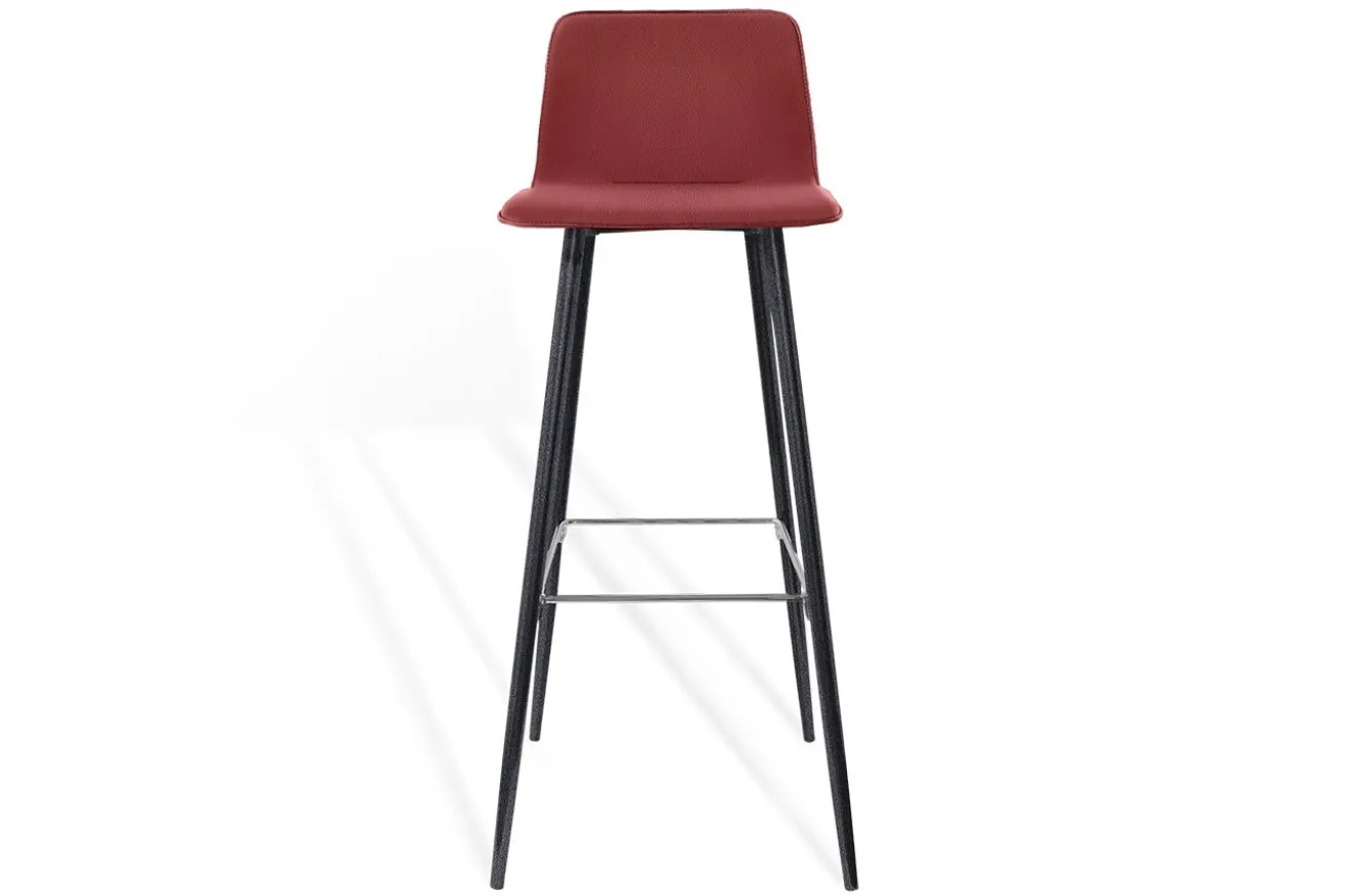 Barhocker Maverick Leder rot H 106 cm