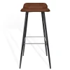 Barhocker Maverick Stoff braun H 93 cm