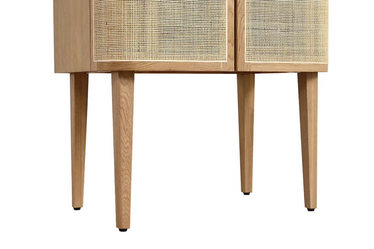 Barschrank Vienna mit Rattangeflecht H 162 cm