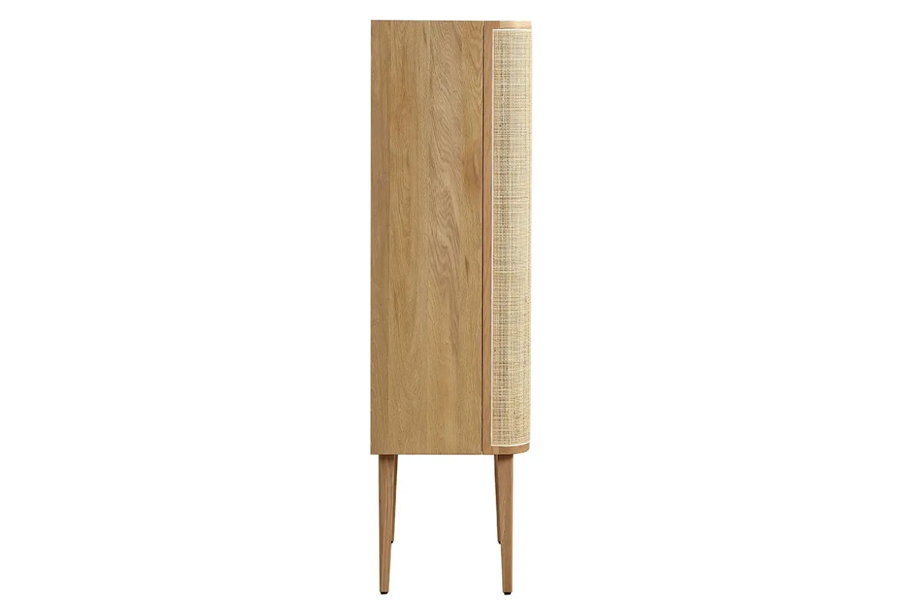 Barschrank Vienna mit Rattangeflecht H 162 cm