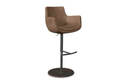 Barstuhl m. Arm Aquilo Leder braun