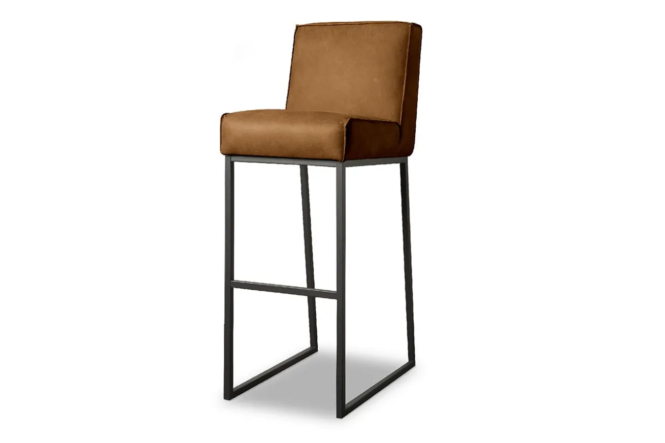 Barstuhl Zonda Leder Medium cognac