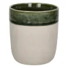 Becher Spiro grün beige D 8 cm