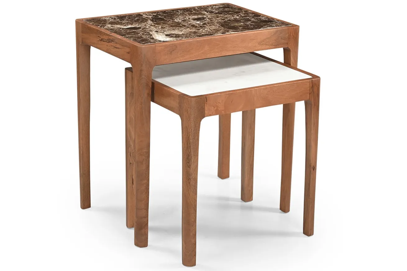 Beistelltisch 2er-Set Gats Marmor