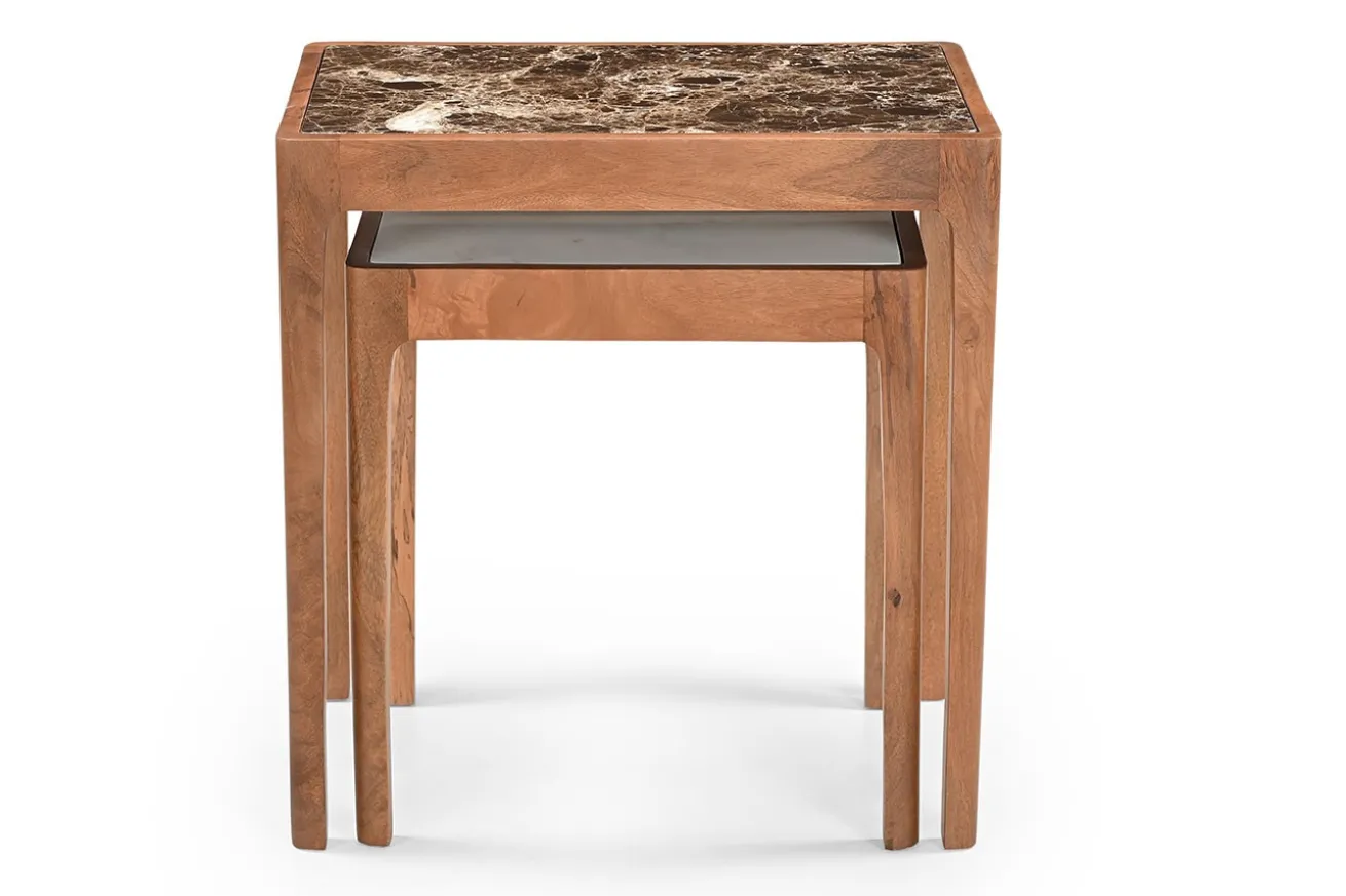 Beistelltisch 2er-Set Gats Marmor