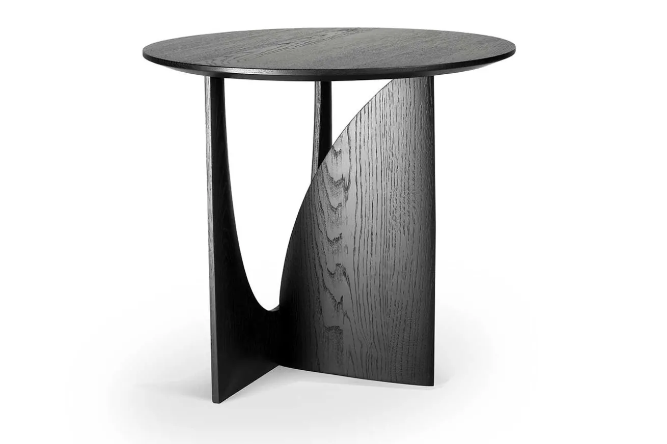 Beistelltisch Geometric Eiche schwarz