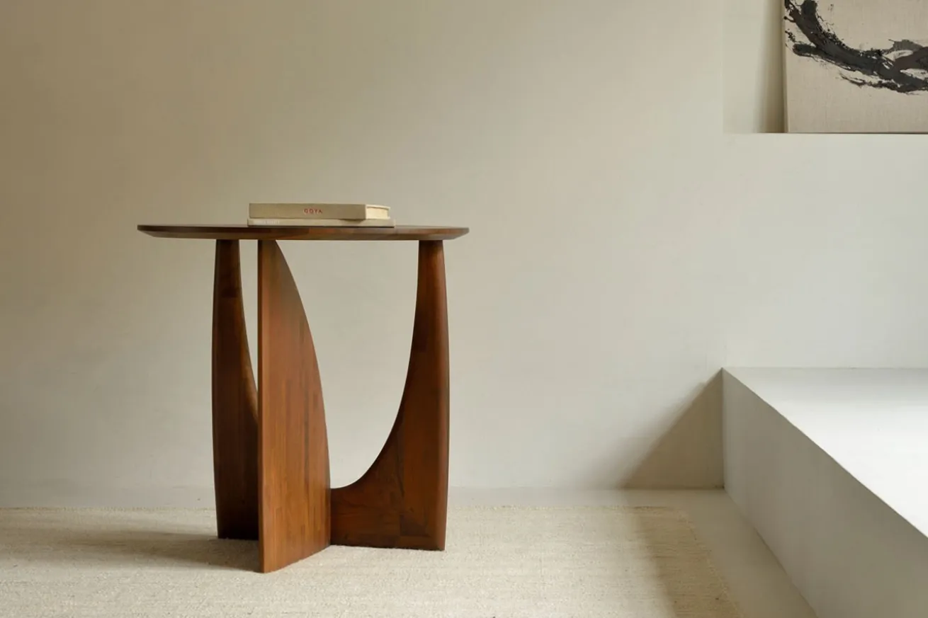 Beistelltisch Geometric Teak natur