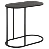 Beistelltisch Highlight Teak schwarz oval B 60 cm