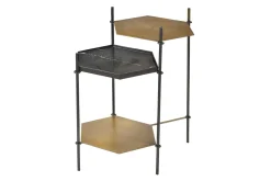 Beistelltisch Industrial Metall Marmor H 61cm