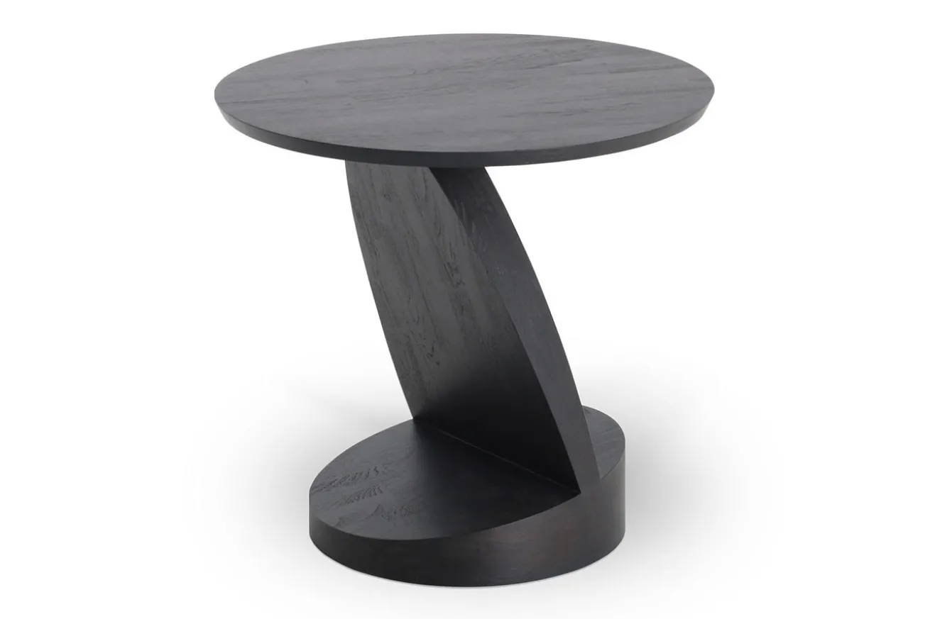 Beistelltisch Oblic Teak schwarz