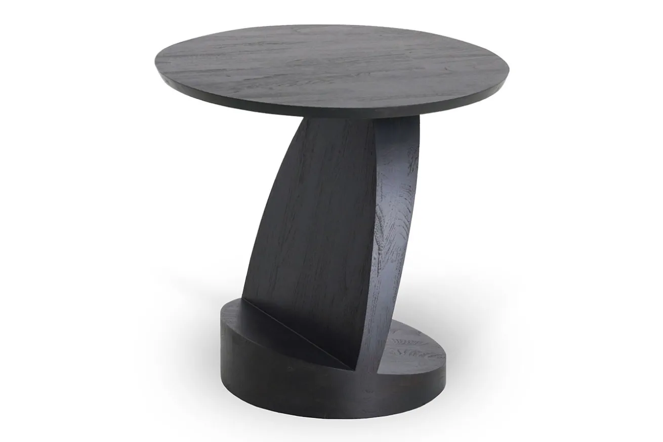 Beistelltisch Oblic Teak schwarz