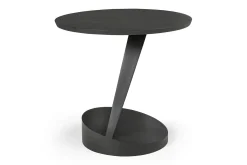 Beistelltisch Oblic Teak schwarz