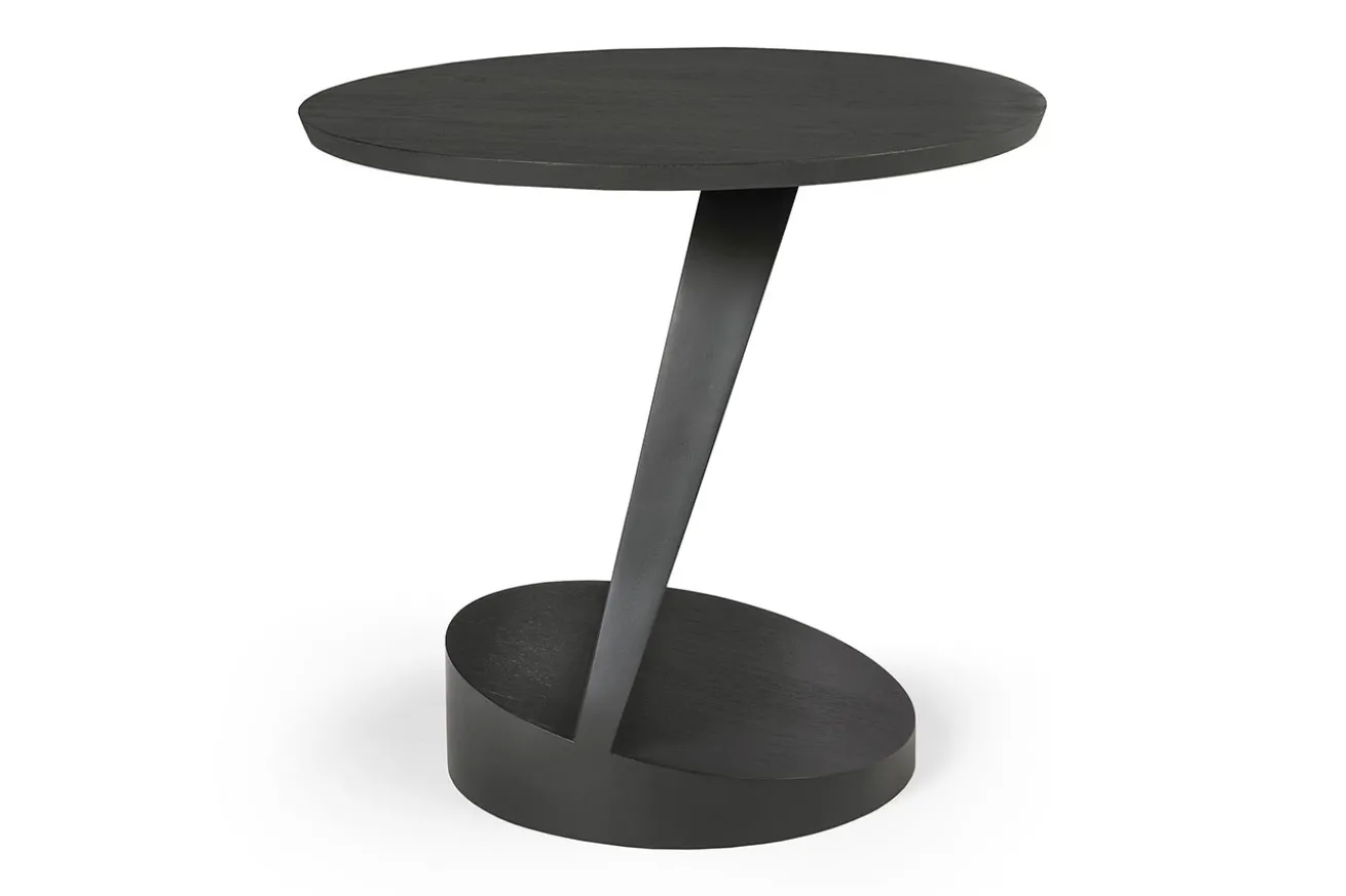 Beistelltisch Oblic Teak schwarz