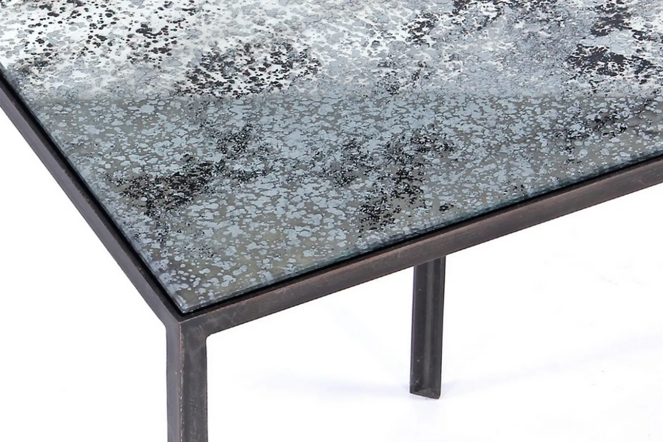 Beistelltisch Patchwork Heavy Aged Mirror silber 31*31*41cm