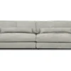 Big Sofa Venezia Leder hellgrau