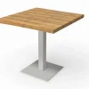 Bistrotisch Eiche Edelstahl 50 cm