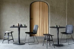 Bistrotisch Torsion Eiche schwarz D 70 cm