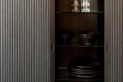 Buffetschrank Barbara Massivholz schwarz
