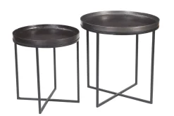 Couchtisch 2er Set spring I Bronze rund