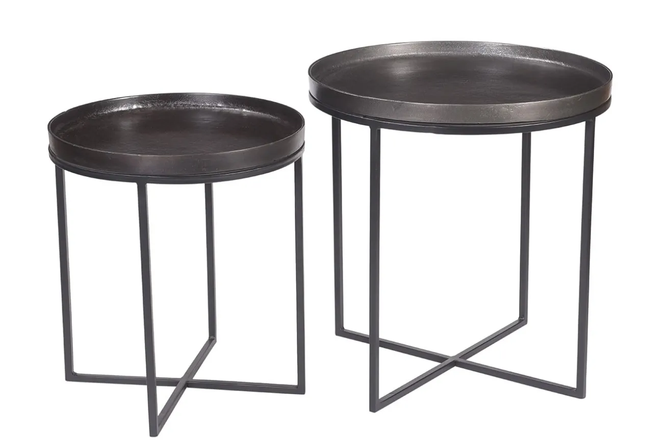 Couchtisch 2er Set spring I Bronze rund