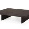 Couchtisch Grooves Teak schwarz B 140 cm