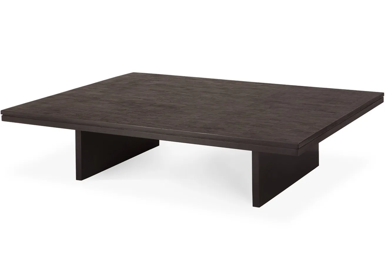 Couchtisch Grooves Teak schwarz B 140 cm