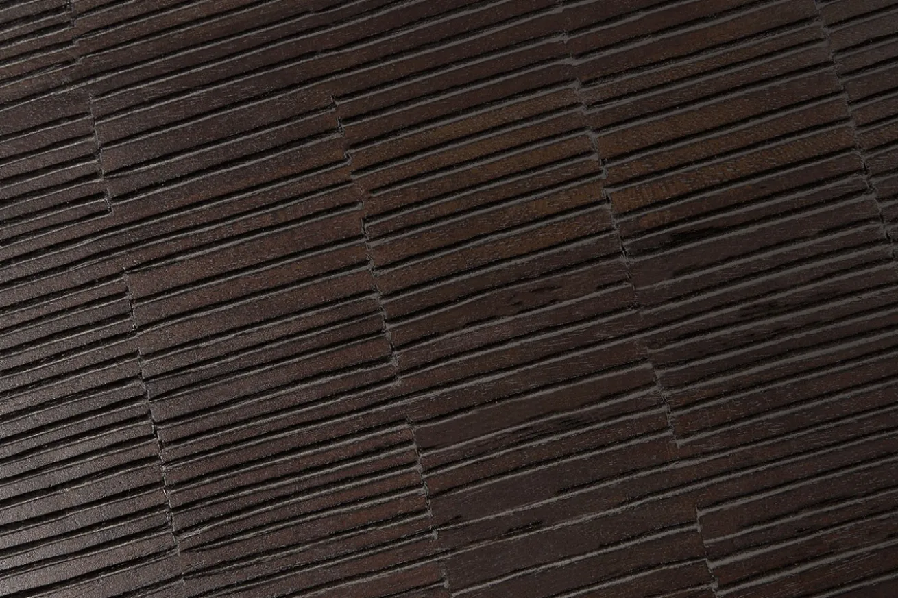 Couchtisch Grooves Teak schwarz B 140 cm