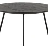 Couchtisch Highlight Teak schwarz rund D 60 cm