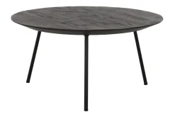 Couchtisch Highlight Teak schwarz rund D 60 cm